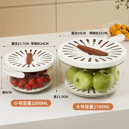 【多样屋专柜】多样屋厨房沥水篮收纳盒二合一白色家用 商品图1