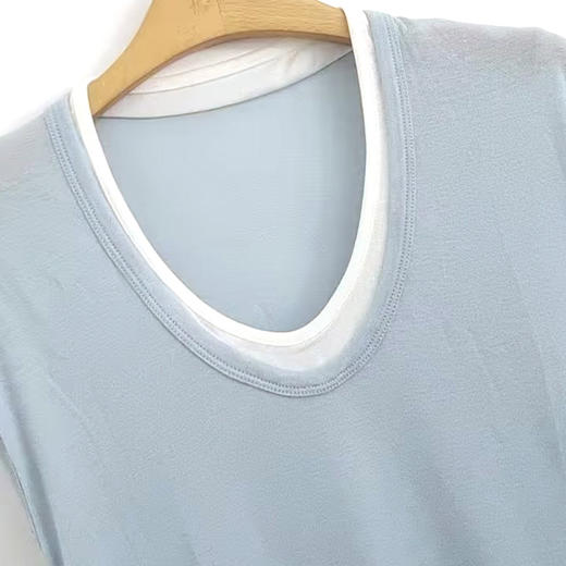 VIVIAN LIU薇薇安刘C2537303夏女装新款U领针织半袖 商品图3