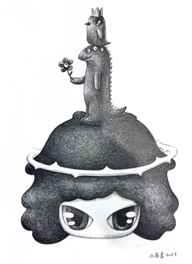 山谷里《小鸟、恐龙和朵吉》原作手稿