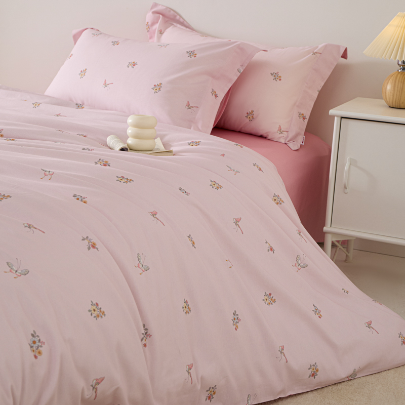 多喜爱/美眠康 100%全棉新疆斜纹印花四件套 杏花语/你好夏天/紫丁花开/粉枝蔓雨