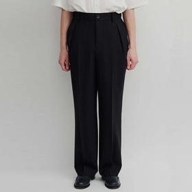 DIGAWEL In tuck Pants 羊毛尼龙混纺耐磨性休闲裤