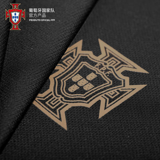 【官方正版】葡萄牙国家队 | 黑色运动T恤腰侧拼色夏季休闲通勤短袖 商品图3
