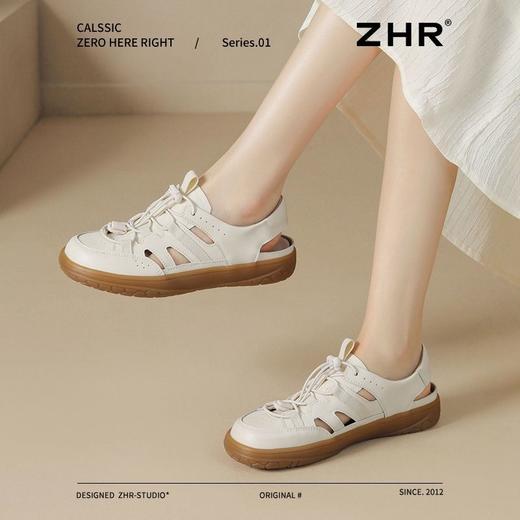 ZHR罗马凉鞋女夏季新款运动凉鞋小白鞋女休闲洞洞鞋女猪笼鞋 商品图5
