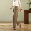 百媚生 垂感苎麻天丝萝卜裤复古宽松休闲裤灯笼裤TDA-8801 商品缩略图0