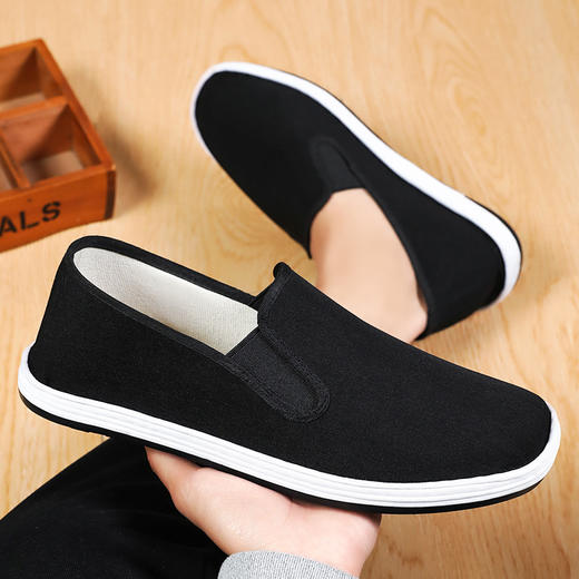 雀说老北京布鞋夏季工作鞋男士一脚蹬男鞋千层底布鞋男布鞋休闲老布鞋ALXGY02 商品图1