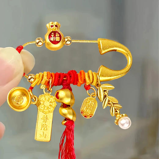 普陀山岁岁平安纳福胸针-舟 商品图2