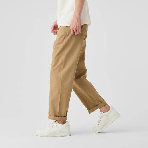 墨麦客男装直筒宽松男士休闲裤2025春季新款全棉斜纹长裤男91182. 商品图2