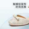 信诺真皮包头凉鞋女夏季新款粗跟后空女鞋时尚镂空通勤一字带单鞋X5L137-102 商品缩略图2