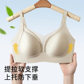 A1-[【A-C杯】反重力提拉防下垂】高奢缎面无痕内衣女收副乳薄款大胸显小文胸  琉璃辰光