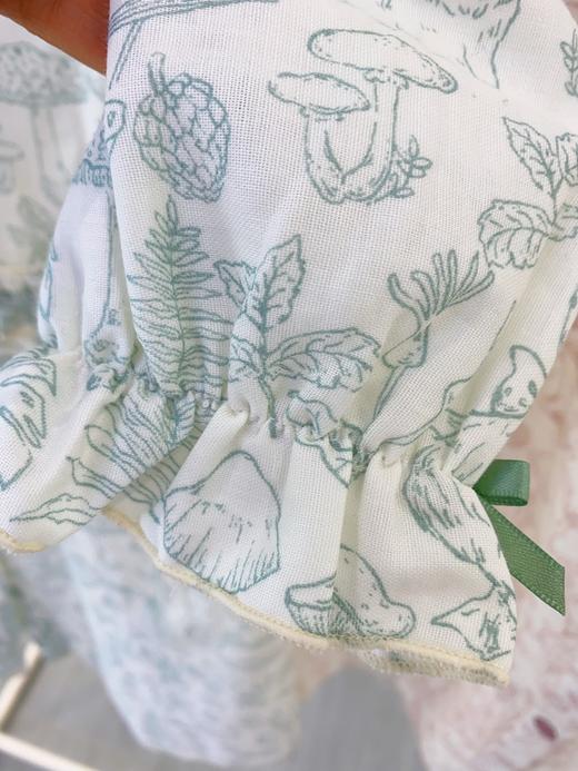 -松植屋女款藤蔓长袖纱布睡裙100%棉，双层柔纱软亲肤，越洗越软，夏季吸汗透气，长度过膝 商品图4