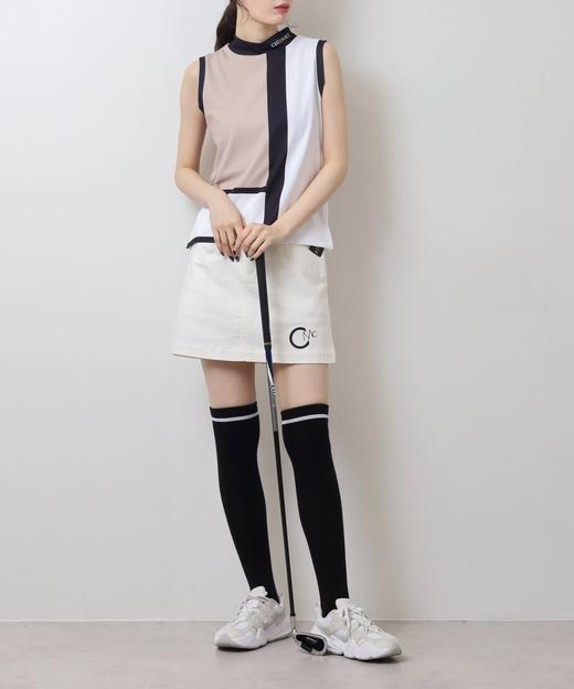 CECIL MCBEE 高尔夫 女士 彩色块撞色拼接无袖小高领T恤 商品图3