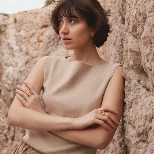 在途4周到｜Agapee-Hélia-向日葵 耳钉［法国设计师］ 商品图3