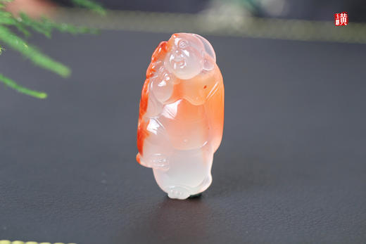 【鸿福齐天】南红冰飘弥勒佛吊坠，配精美挂绳 商品图0