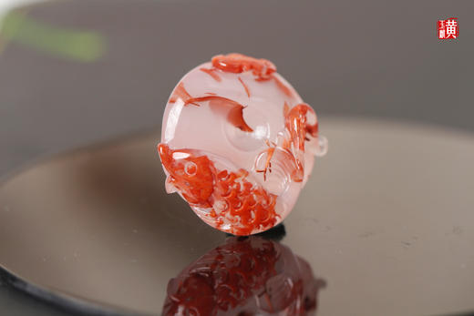 【好运锦鲤】南红冰飘平安扣吊坠，配精美挂绳 商品图1