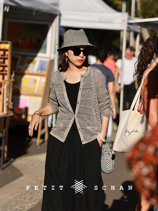 PETIT SCHAN小闪 CLO#790 Little Sunshine 小阳光 苎麻棉圆领针织背心 商品图9