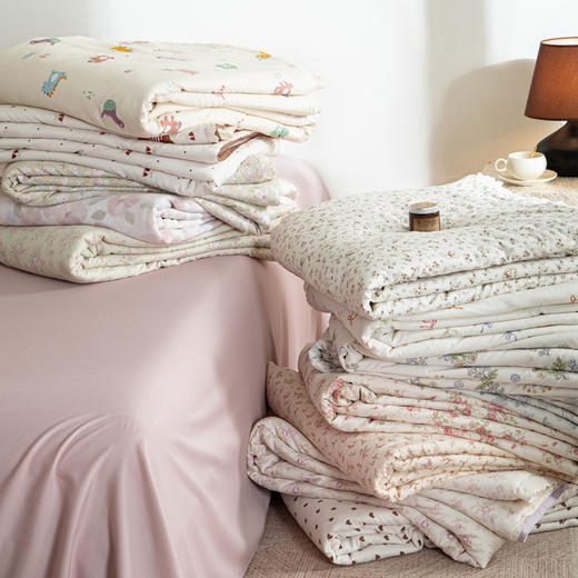 【5折购】A类双层纱大豆夏凉被空调被夏被四件套 商品图14