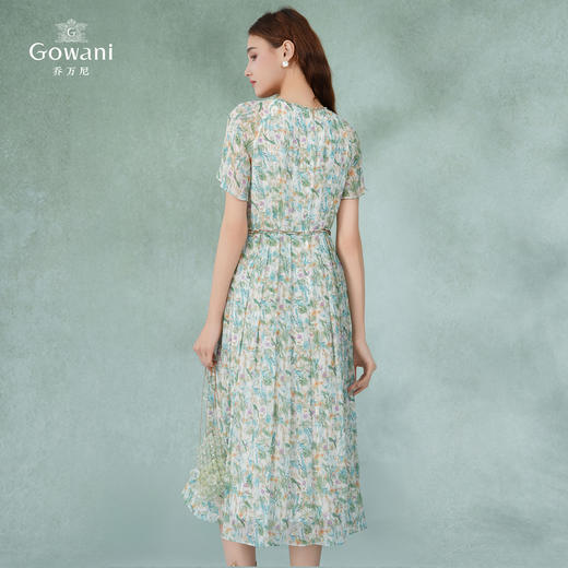 乔万尼100%桑蚕丝连衣裙夏新品法式设计EM2E836 商品图4