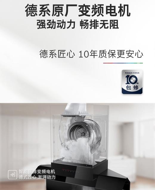 博世（BOSCH）厨房家用抽油烟机 净吸28立方大吸力 上下双吸 热风自清洁 纤薄设计 一级能效 DXB22E941W 商品图2