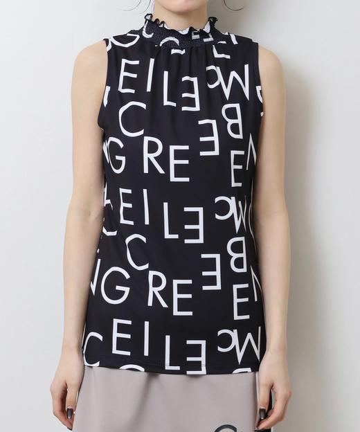 CECIL MCBEE 高尔夫 女士 通体字母印花上衣 高领无袖T恤夏季新款 商品图6