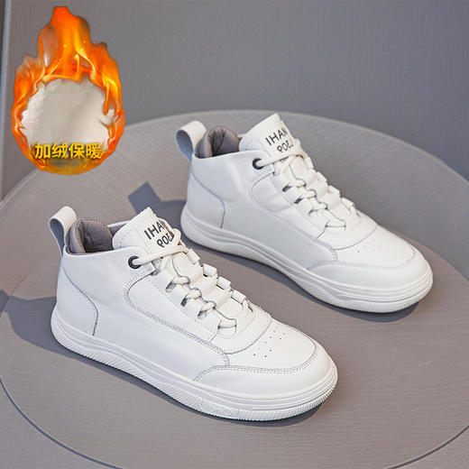 雀说 真皮软底小白鞋子女运动鞋2021-57 商品图6