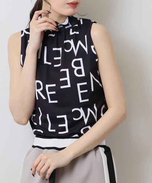 CECIL MCBEE 高尔夫 女士 通体字母印花上衣 高领无袖T恤夏季新款 商品图0