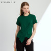 VIVIAN LIU薇薇安刘R2447312初秋女装新款时尚圆领不规则针织半袖 商品缩略图0