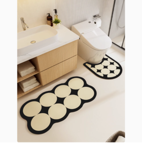 浴室吸水软硅藻泥地垫卫生间防滑脚垫厕所马桶套装家用洗手台地毯