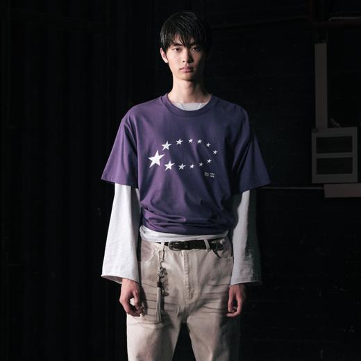 GOODBAI 916 满天星印花圆领oversize短袖T恤 商品图0