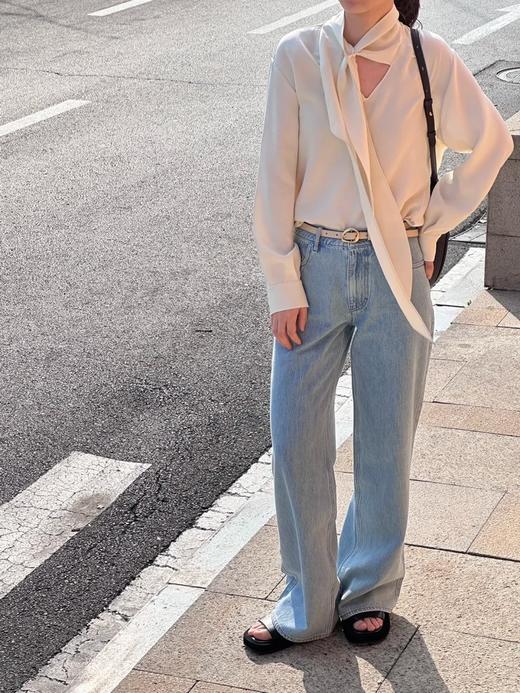 【高品质私服】【IC全棉牛仔阔腿长裤】阔腿设计时尚大气，修饰腿型N1290-CC【无标出货 介意慎拍】 商品图1