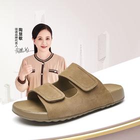 信诺妈妈凉鞋真皮外穿平底沙滩鞋2025新款夏季复古软底勃肯拖鞋女X5L009-78