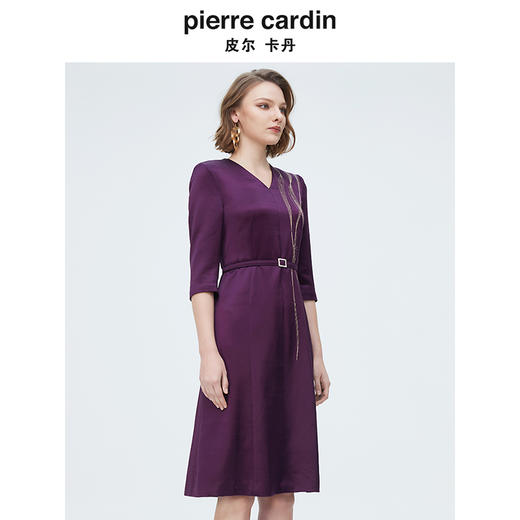 [皮尔卡丹女装]连衣裙夏季新中式气质宴会刺绣旗袍裙 商品图1