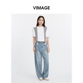 VIMAGE纬漫纪新款显瘦短款T恤上衣女V1802402