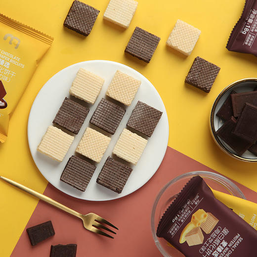 【MDL】麦臻选蛋白威化饼干288g（黑巧克力味+海盐芝士味） 商品图2