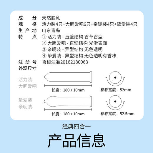 durex套薄持久安全套套激爽四合一18只装 商品图4
