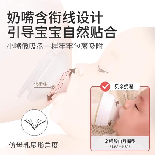 贝亲新生婴儿宽口径PPSU双把手奶瓶240ML/330ML(M/LL奶嘴)/PIG-AA270-AA271 商品图3