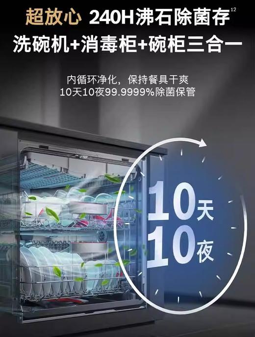 博世（BOSCH）Z10Pro嵌入式20套全自动洗碗机沸石除菌烘干240小时消杀双认证SJU6ZMB99C 自带面板 商品图2