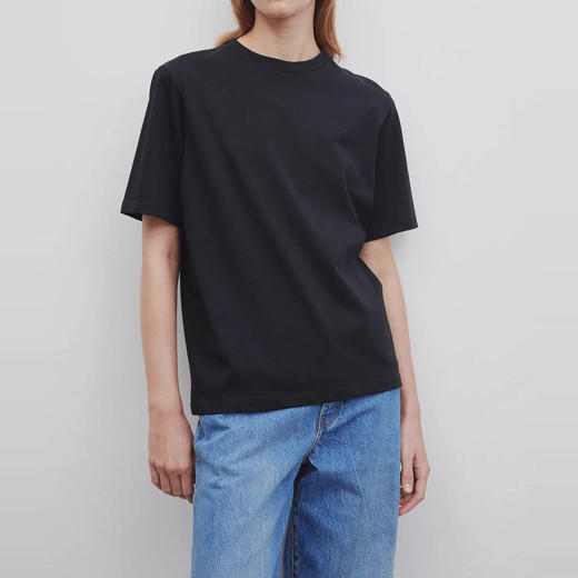 洛诗琳20938夏季新款80支兰精莫代尔纯色百搭圆领显瘦T恤24094 商品图1