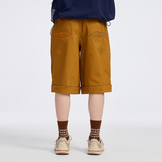 ONIARAI/鬼洗 石化古乌符号印花七分裤 24A0543 商品图5