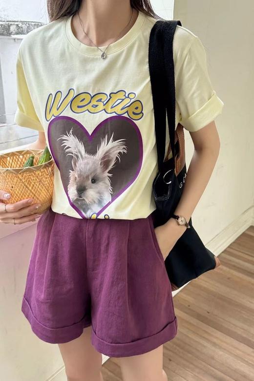 HAYES 卡通兔子印花T恤短裤套装 18176 商品图6