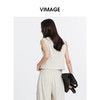 VIMAGE纬漫纪夏季新款气质方领时尚百搭显瘦纯色无袖短款上衣V2103731 商品缩略图4