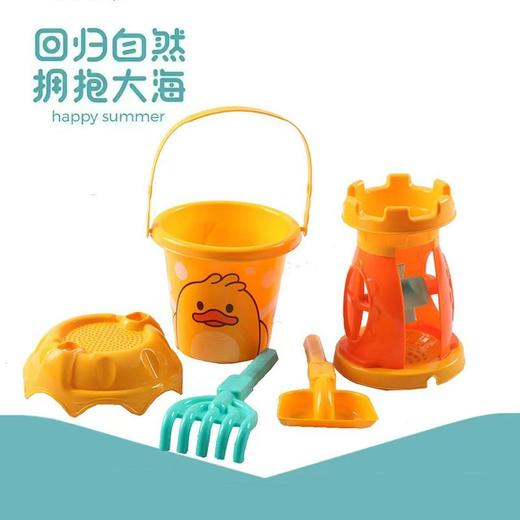 【沙滩玩具】嘟嘟鸭沙滩桶加沙漏套装3026-6 商品图0