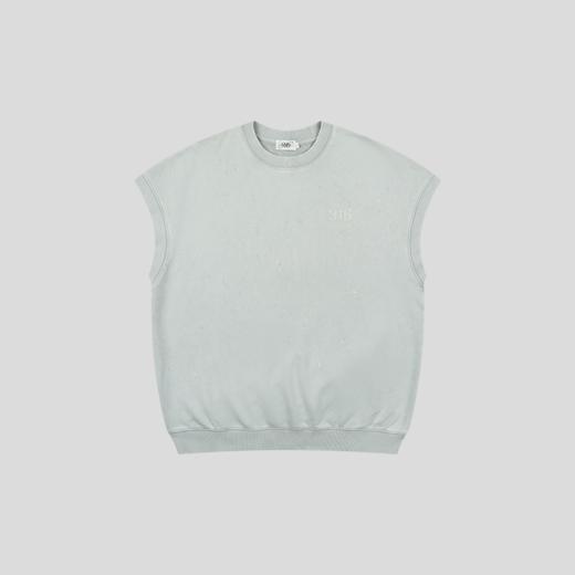 GOODBAI 916 logo印花收腰泼墨圆领宽松背心 商品图1