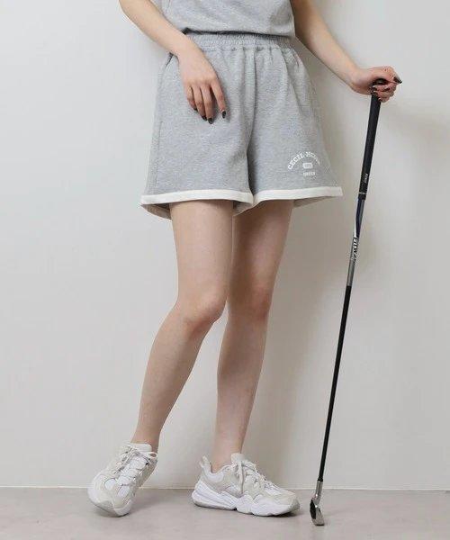 CECIL McBEE green 高尔夫女士 印花logo抽绳短裤 宽松舒适简约百撘 商品图1