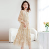 QS-82599330【真丝顺纡绣花】重工刺绣中长款连衣裙气质显瘦桑蚕丝连衣裙9330 商品缩略图2