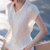 雀说法式优雅超好看翻领短袖衬衫女夏季款别致超好看气质薄款上衣AL 商品缩略图2