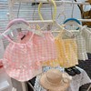 【格子控蝴蝶结设计，萌趣十足~】夏季两件套 格子控蝴蝶结吊带套装 女童洋气格子背心裙裤套装-QQ 商品缩略图3