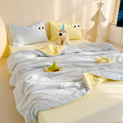 ³【匹鲁家夏被三件套/四件套】夏被+床单+枕套 水洗棉面料 可水洗机洗 XN03-CRMM-PL 商品图6