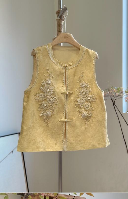 串珠提花新中式马甲女春夏国风马甲 商品图1