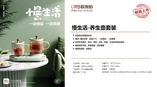 欧锐铂养生壶套装ORB-1823 商品图0