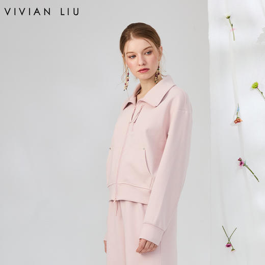 VIVIAN LIU薇薇安刘D2517303梅春女装新款时尚长袖立领运动外套 商品图0